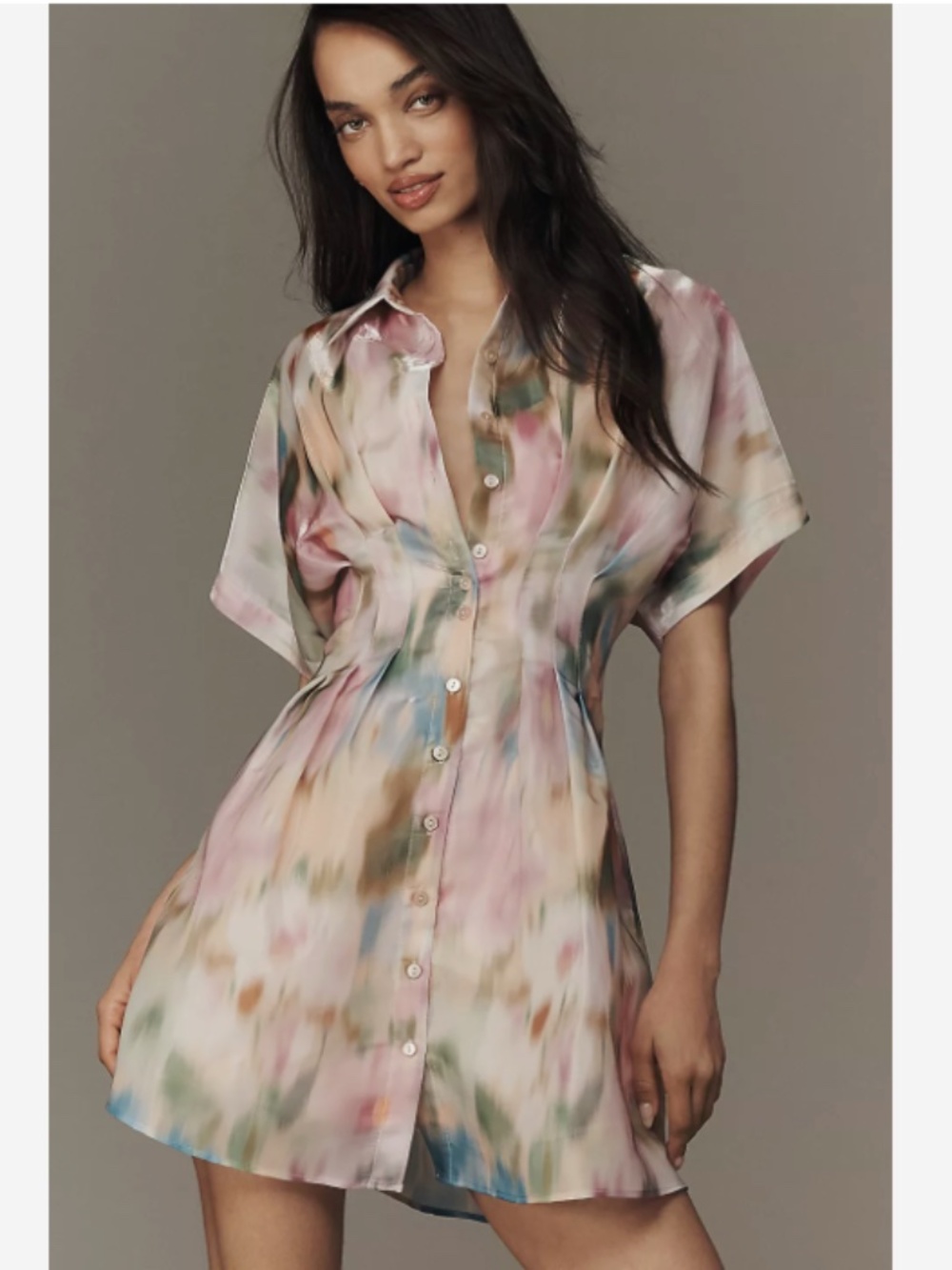 NWT ANTHROPOLOGIE THE TOBIE ORGANZA MINI SHIRT DRESS BY EXQUISE